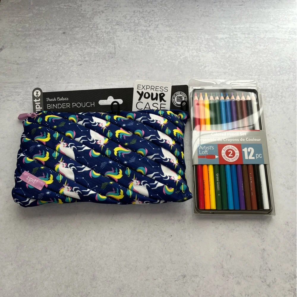 Colored Pencil Case Set